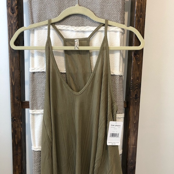 NWT olive green free people easy tank - Picture 1 of 5